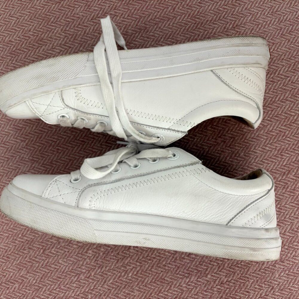 Taos Plim Soul Lux White Leather Sneaker Size 7.5 - Picture 4 of 4